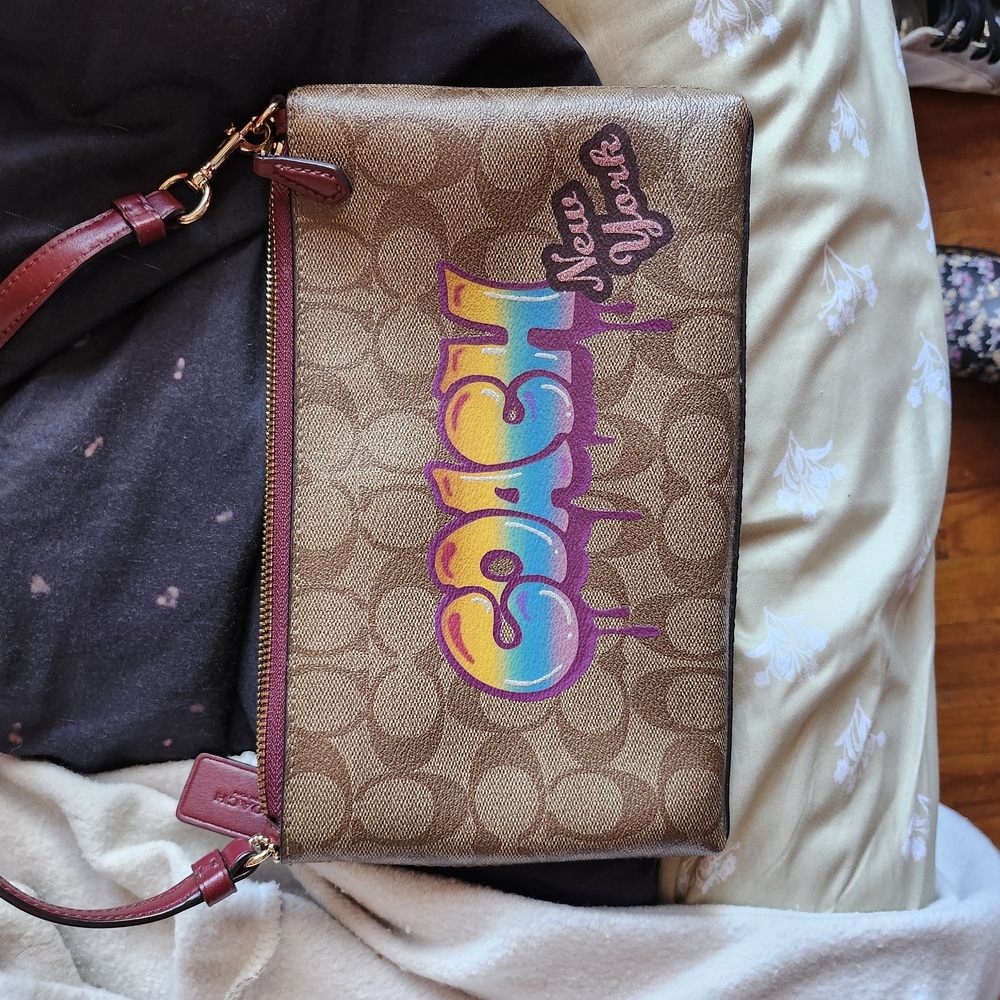 Coach Brown Clutch Bag